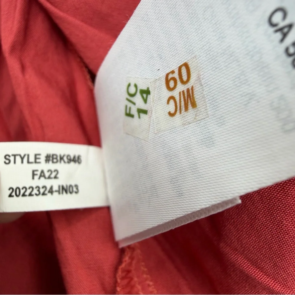 J.Crew Re-Imagined Cotton Puff Sleeve Smocked Mini Dress Red Small NWT